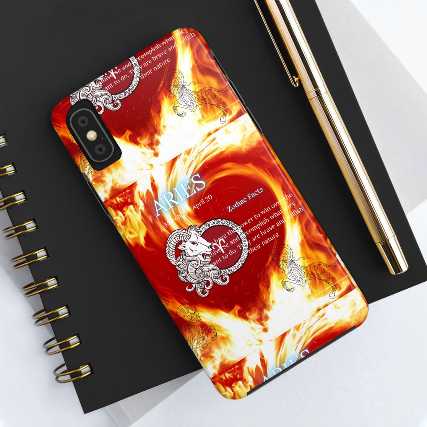 Aries Zodiac Phone Cases, Astrology, Bold Design, Gift for Her, Unique, Durable Cellphone Cover