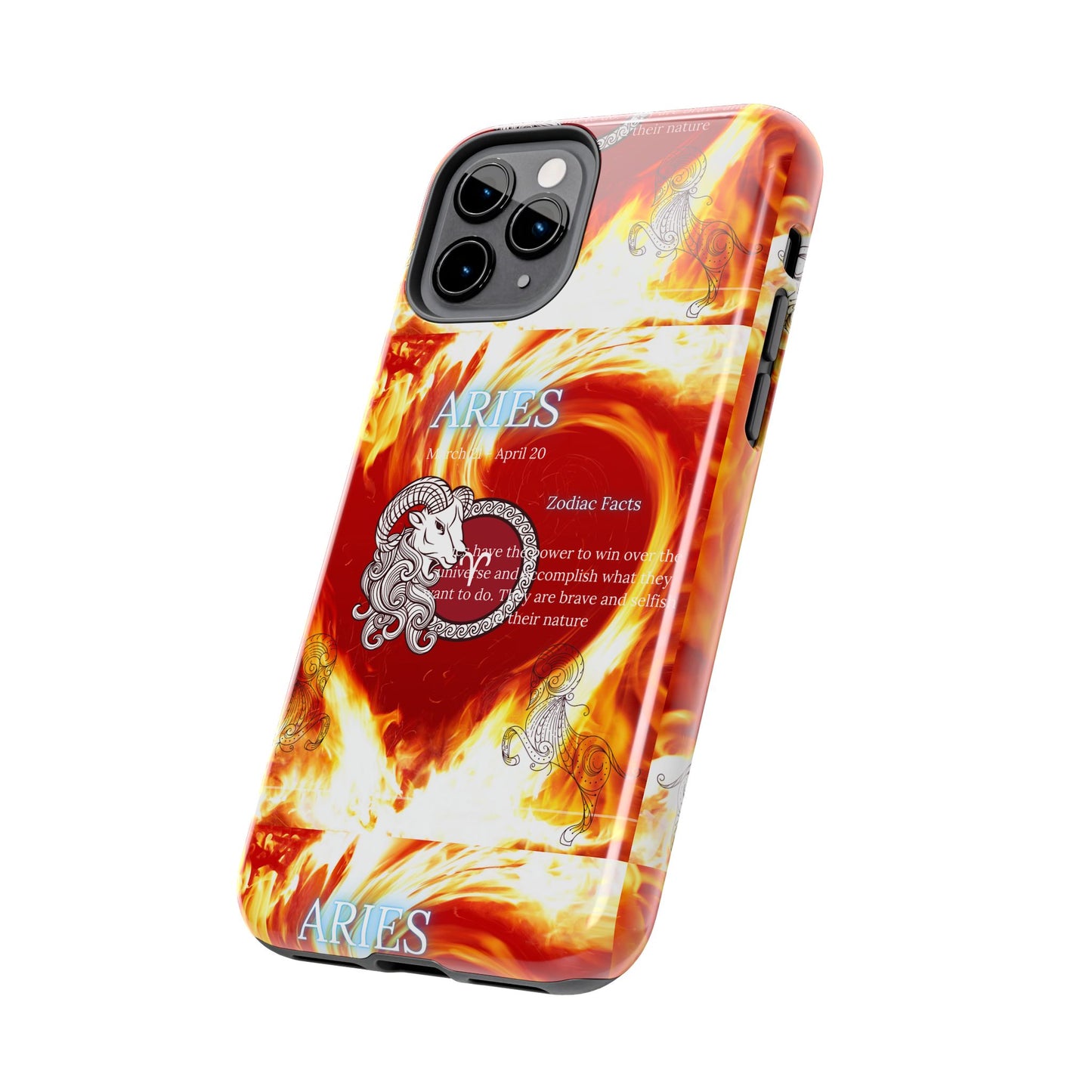 Aries Zodiac Phone Cases, Astrology, Bold Design, Gift for Her, Unique, Durable Cellphone Cover