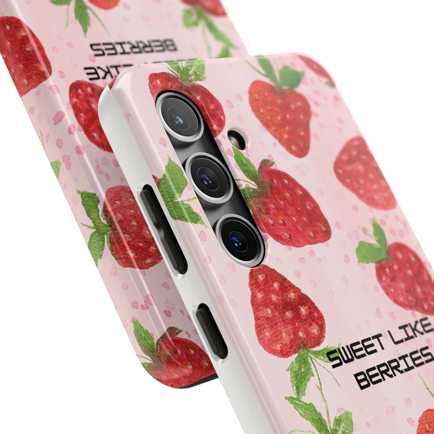 Sweet Like Berries Phone Case, Cute Tough Phone Cases, Berry Pattern Phone Cover, Berry Aesthetic Accessories, Gift for Berry Lovers