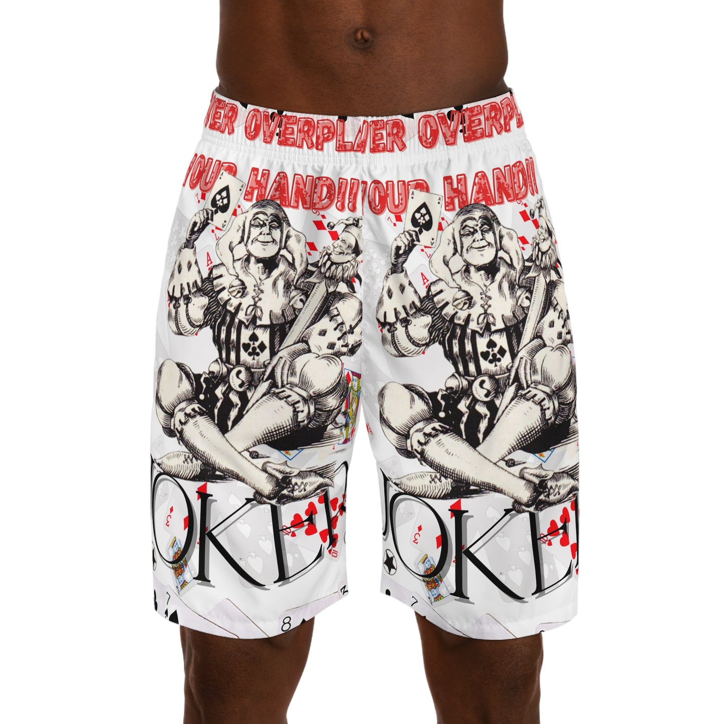 Joker Graphic Men's Jogger Shorts, Casual Summer Shorts, Playful Streetwear, Gift for Gamers, Comfortable Activewear
