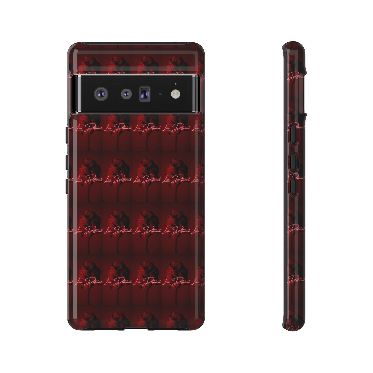 Red Patterned Phone Case | Tough Cases for Stylish Protection, Trendy Cell Cover, Unique Gifts for Tech Lovers, Modern Design