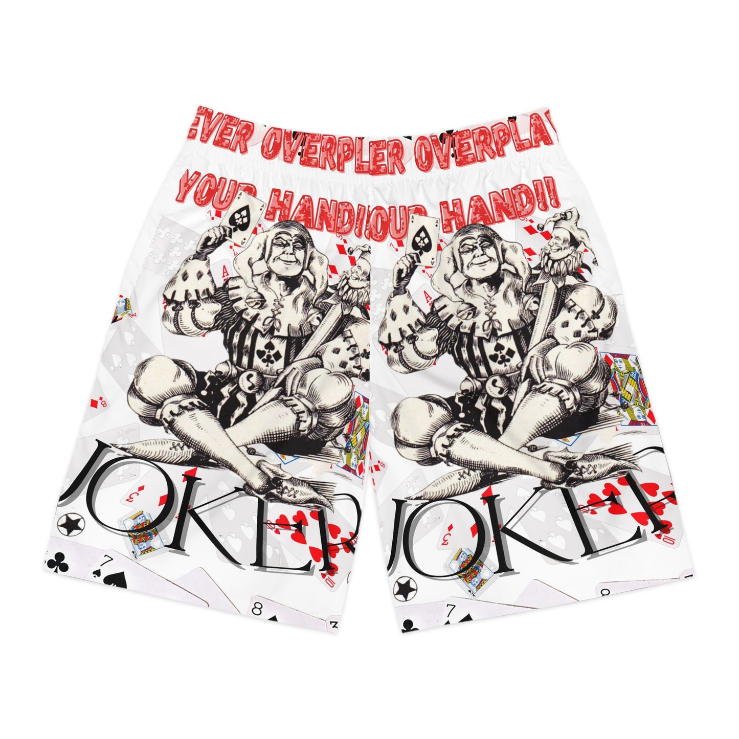 Joker Graphic Men's Jogger Shorts, Casual Summer Shorts, Playful Streetwear, Gift for Gamers, Comfortable Activewear