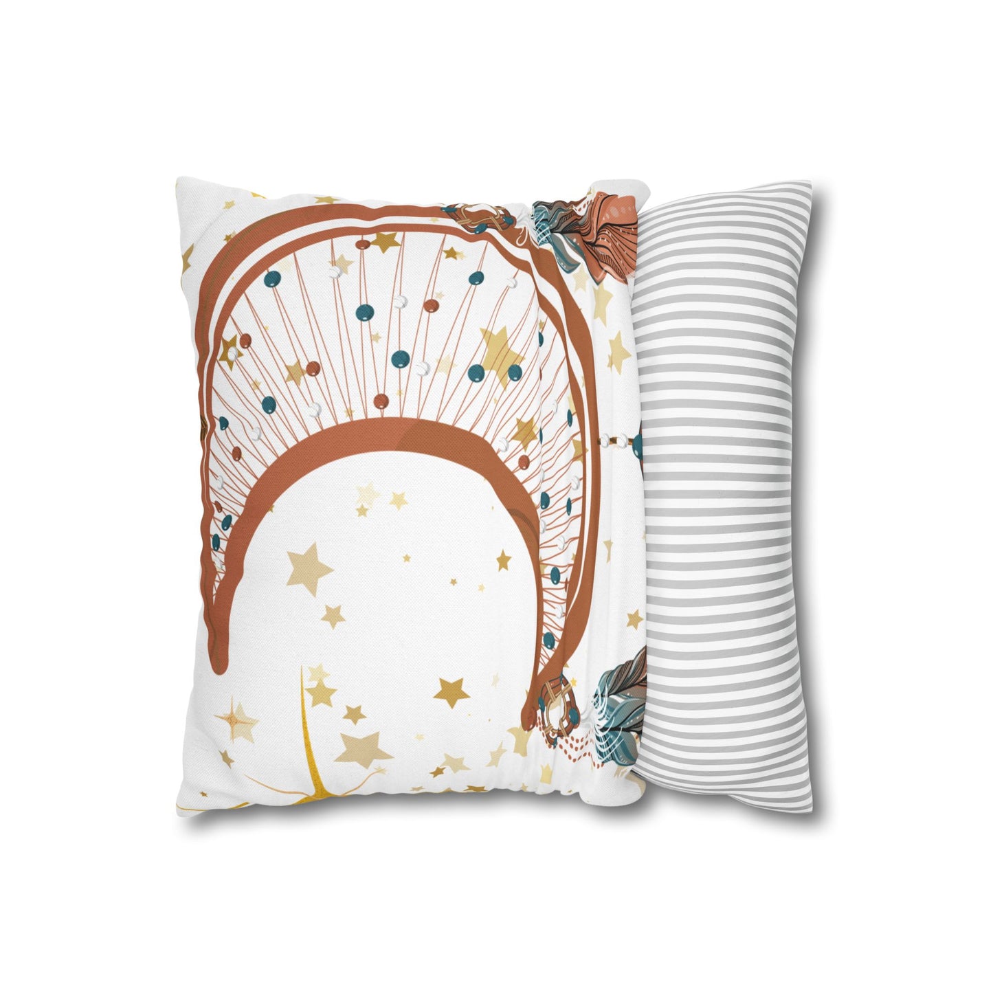 Dreamy Feather Accent Pillow, Cozy Home Decor, Relaxing Gift, Bedroom Accessories, Sweet Dreams Pillowcase