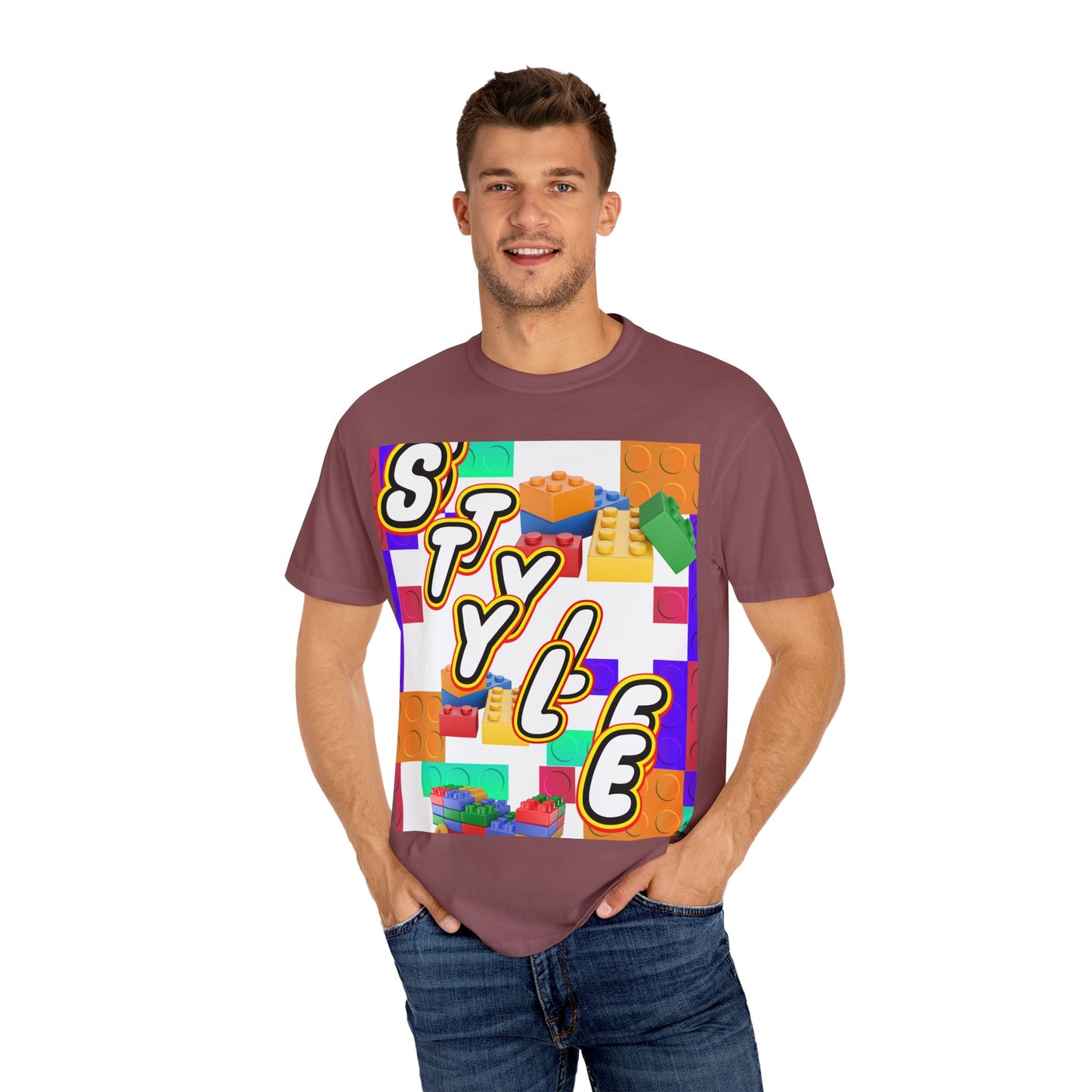 Colorful Youthful T-shirt with Playful STYLE Design, Casual Wear, Gift for Friends, Summer Outfits, Fun Fashion Tee