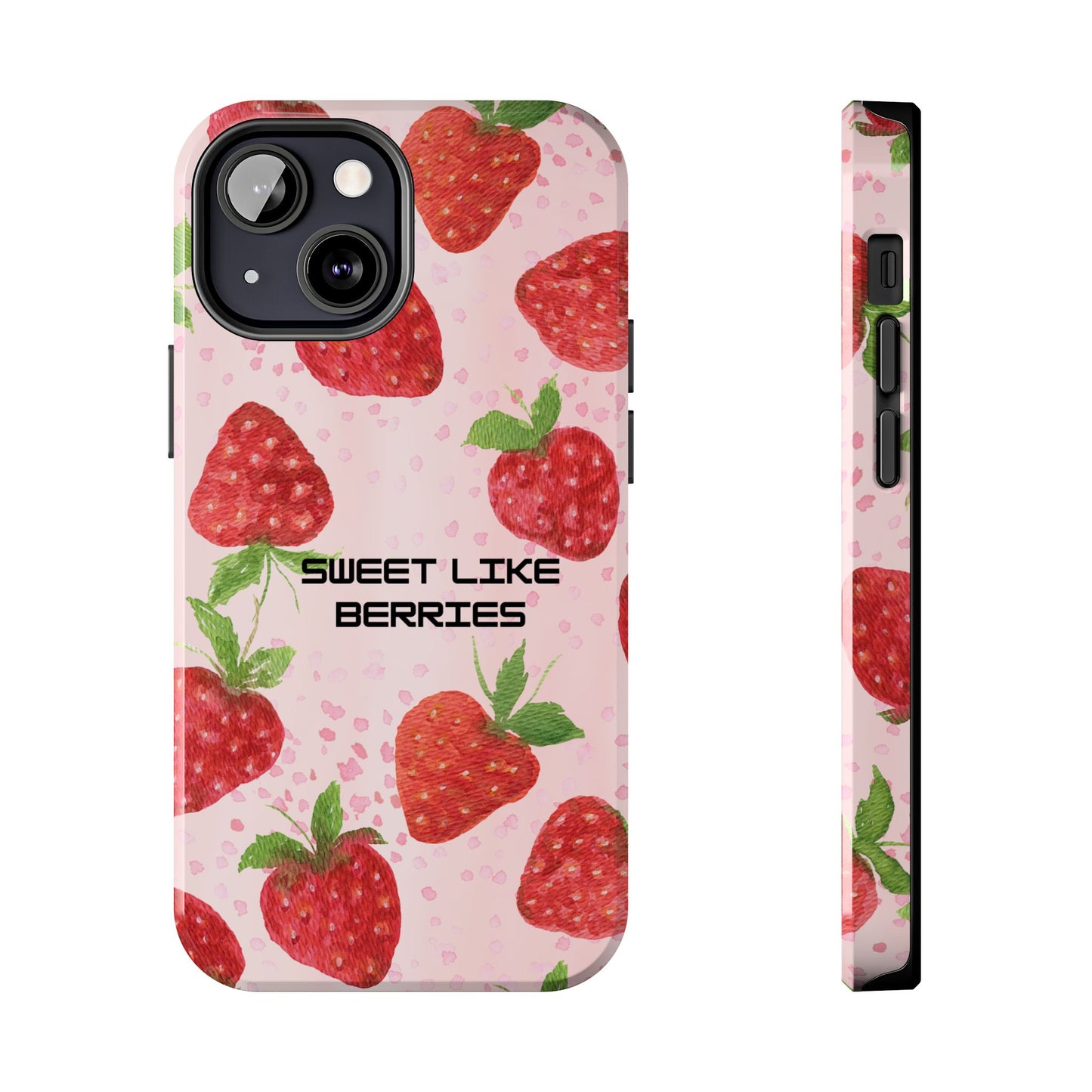 Sweet Like Berries Phone Case, Cute Tough Phone Cases, Berry Pattern Phone Cover, Berry Aesthetic Accessories, Gift for Berry Lovers