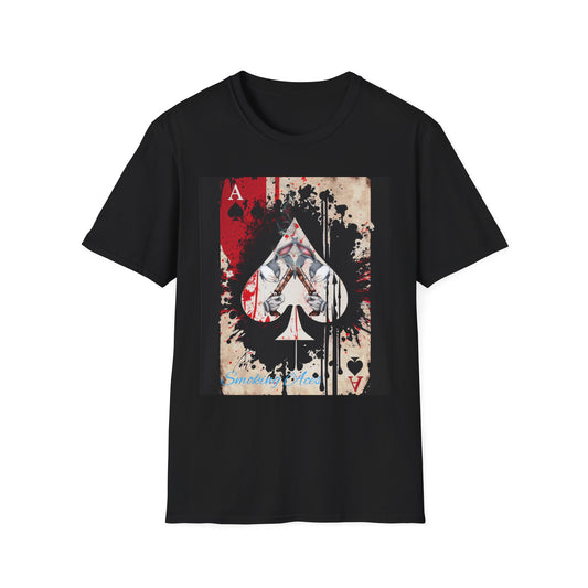 Ace of Spades Graphic T-Shirt, Vintage Style Tee, Unisex Casual Wear, Gift for Gamers, Retro Art Clothing