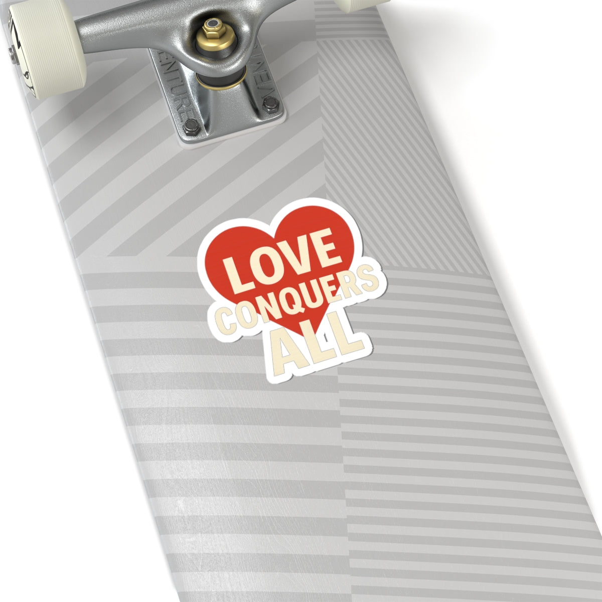 Love Conquer All Stickers, Romantic Decal, Valentine's Gift, Heart Symbol Art, Laptop Decoration