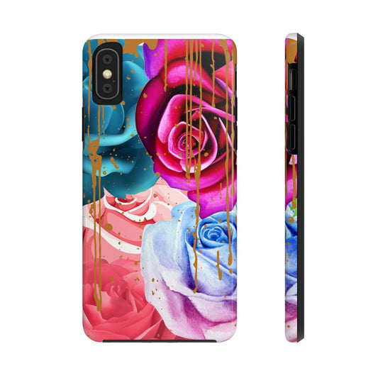 Colorful Floral Tough Phone Cases for Women, Durable Phone Cover, Gift for Her, Trendy Phone Accessories, Flower Design Phone Case