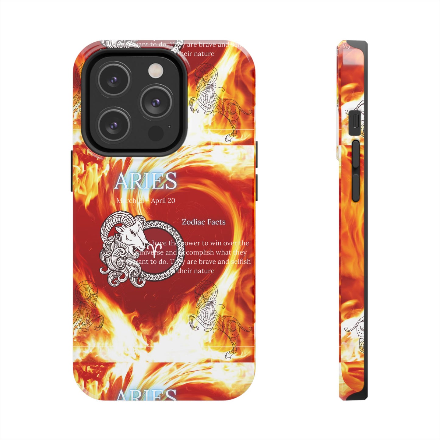 Aries Zodiac Phone Cases, Astrology, Bold Design, Gift for Her, Unique, Durable Cellphone Cover