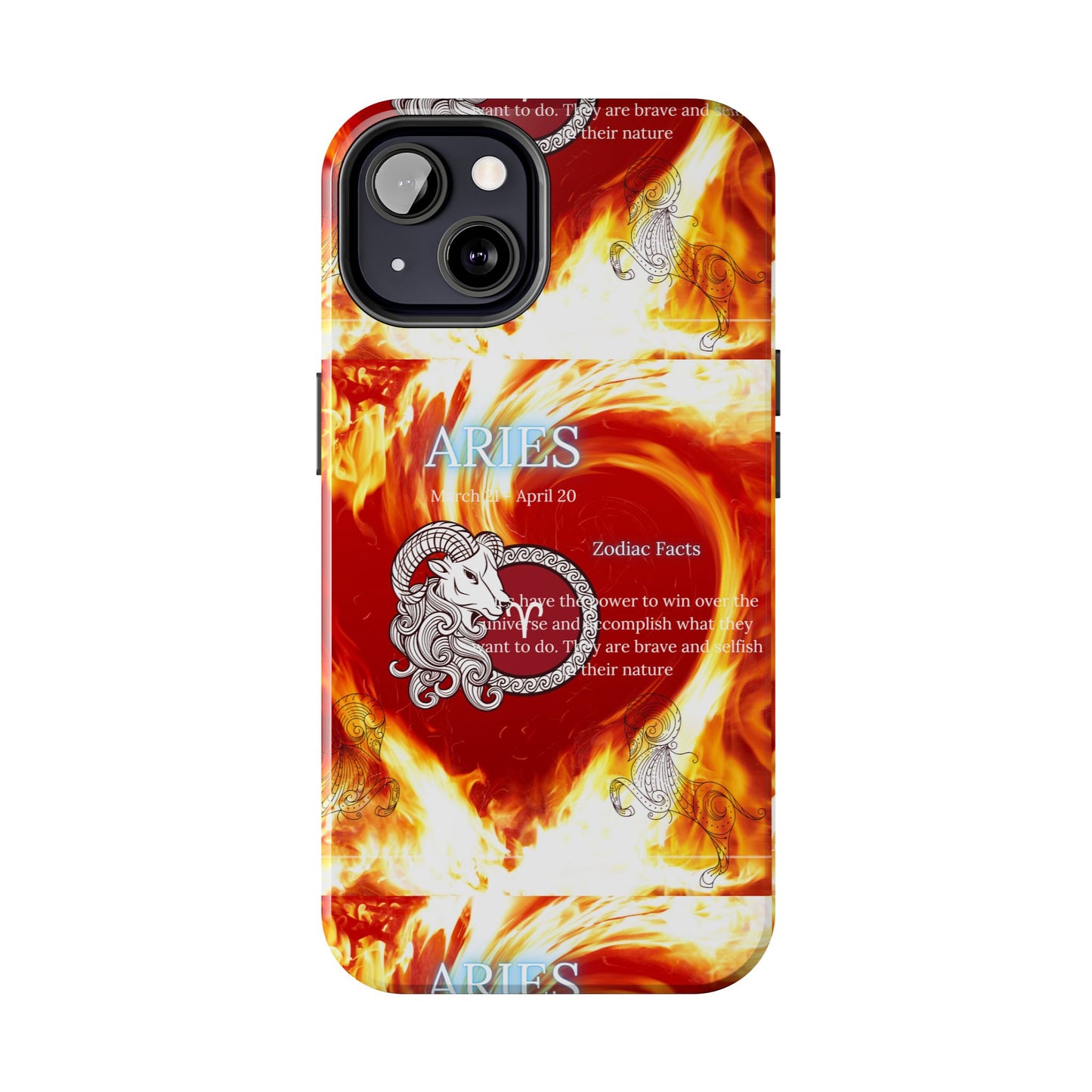 Aries Zodiac Phone Cases, Astrology, Bold Design, Gift for Her, Unique, Durable Cellphone Cover