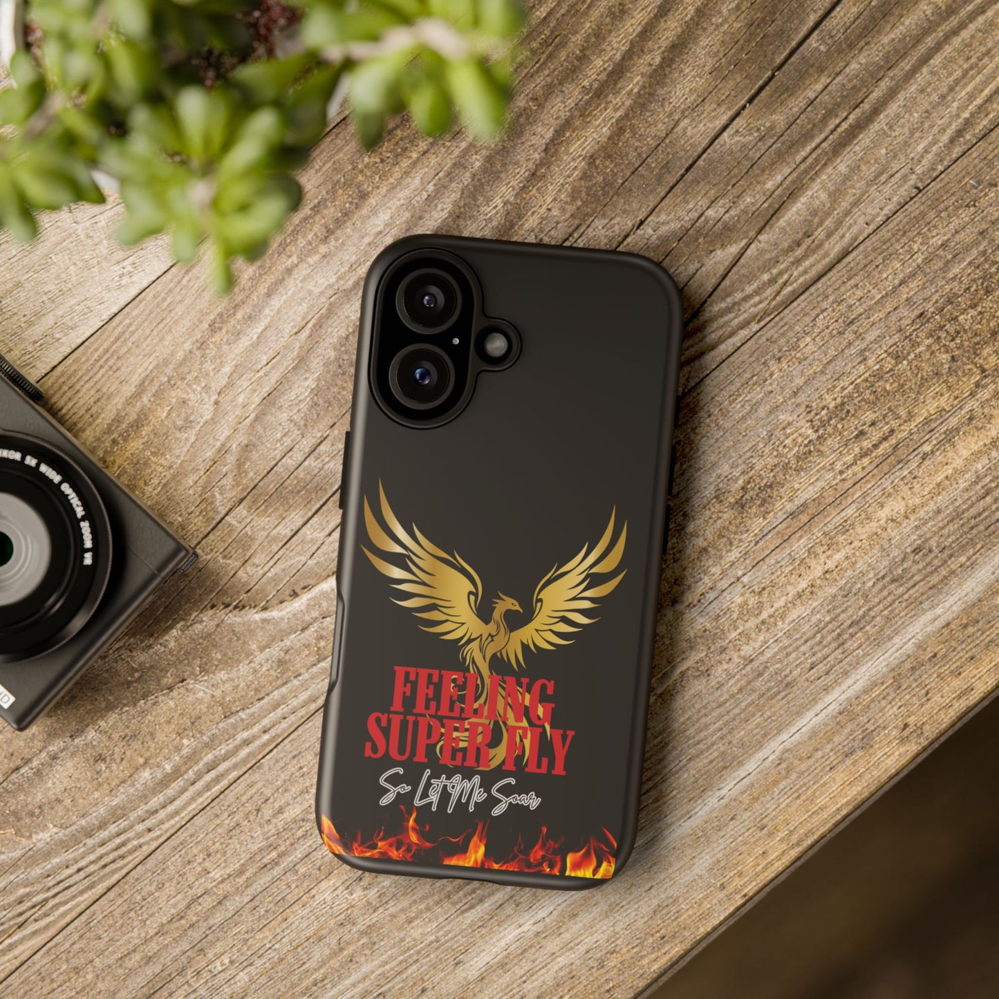 Phoenix Design Tough Phone Case | Feeling Super Fly | Gift for Trendsetters, Stylish Protection, Birthday, Holiday Cell Cover