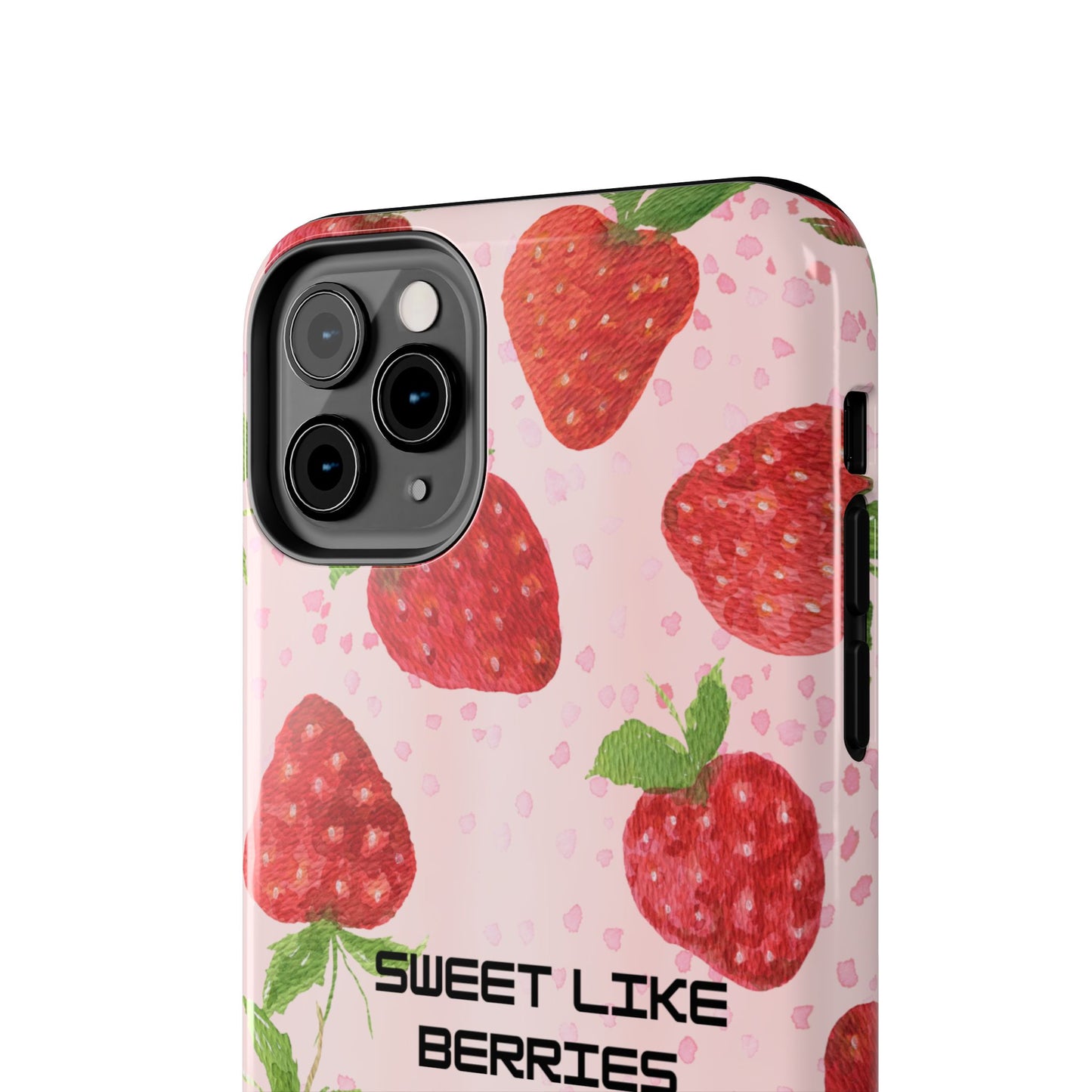 Sweet Like Berries Phone Case, Cute Tough Phone Cases, Berry Pattern Phone Cover, Berry Aesthetic Accessories, Gift for Berry Lovers