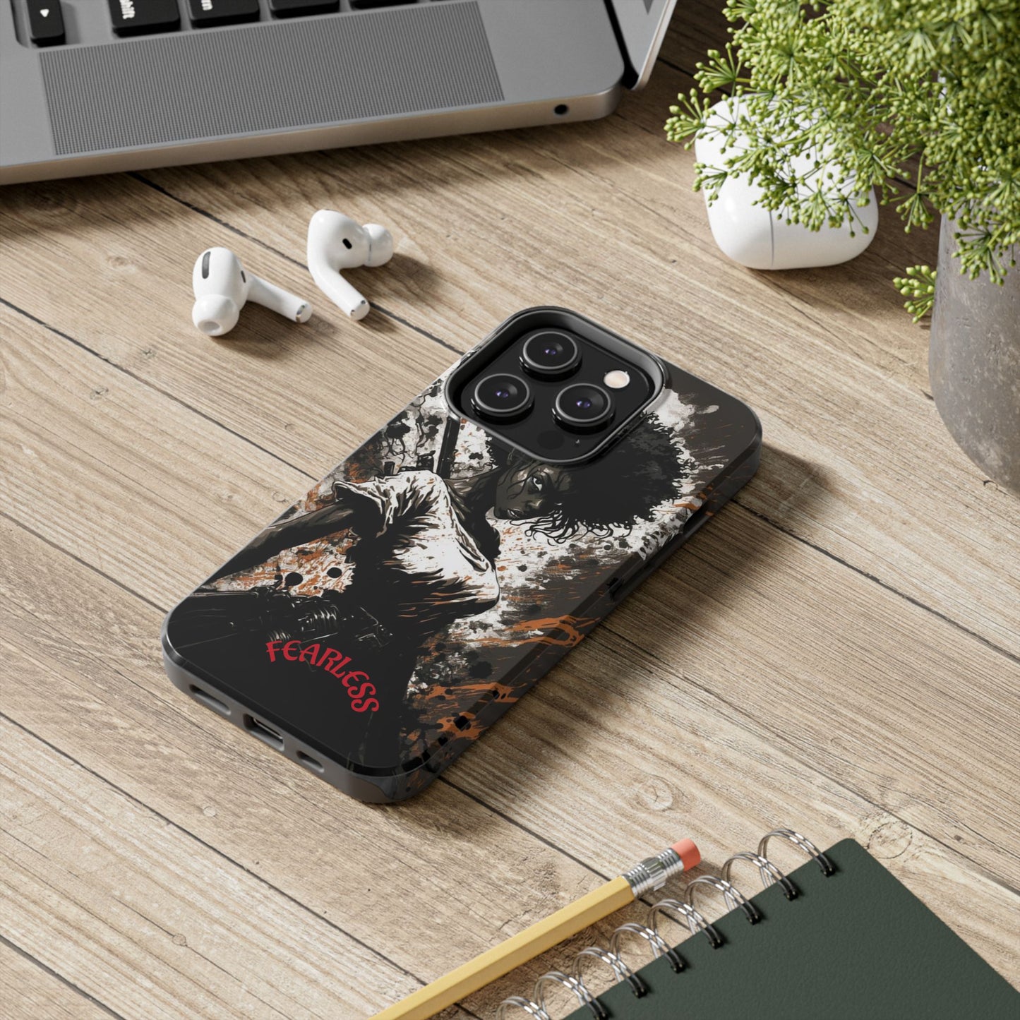 Fearless Tough Phone Cases for Adventurers, Unique Gifts for Him/Her, Durable Phone Accessories, Art-inspired Cases, Stylish Protection