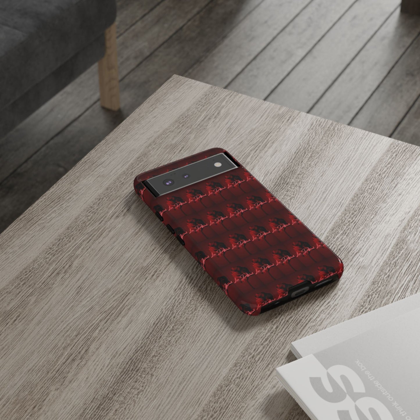 Red Patterned Phone Case | Tough Cases for Stylish Protection, Trendy Cell Cover, Unique Gifts for Tech Lovers, Modern Design