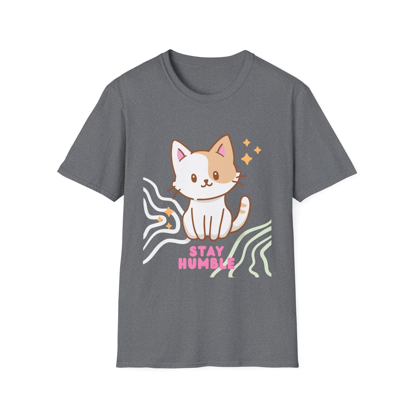 Cute Cat Stay Humble T-Shirt, Unisex Tee, Cat Lover Gift, Funny Pet Shirt, Gifts for Kids & Adults, Everyday Style