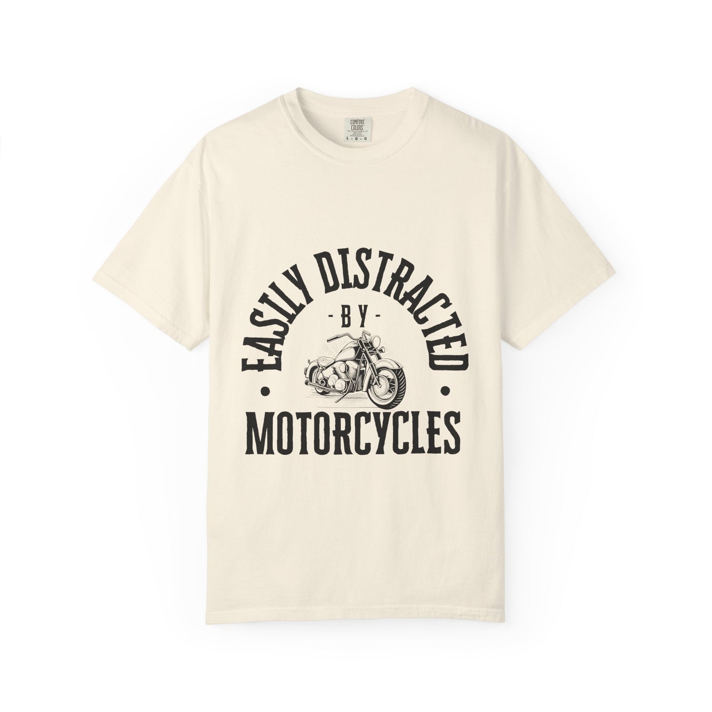 Easily Distracted by Motorcycles T-Shirt for Motorcycle Lovers, Perfect Gift for Riders, Father's Day, Casual Wear, Birthday Gift