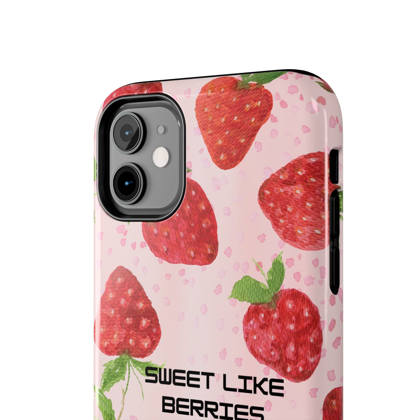 Sweet Like Berries Phone Case, Cute Tough Phone Cases, Berry Pattern Phone Cover, Berry Aesthetic Accessories, Gift for Berry Lovers