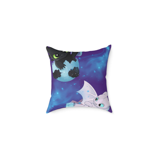 Cute Dragon Themed Decorative Pillow, Kids Room Decor, Fantasy Home Accent, Cozy Throw Pillow, Gift for Dragon Lovers and Fans