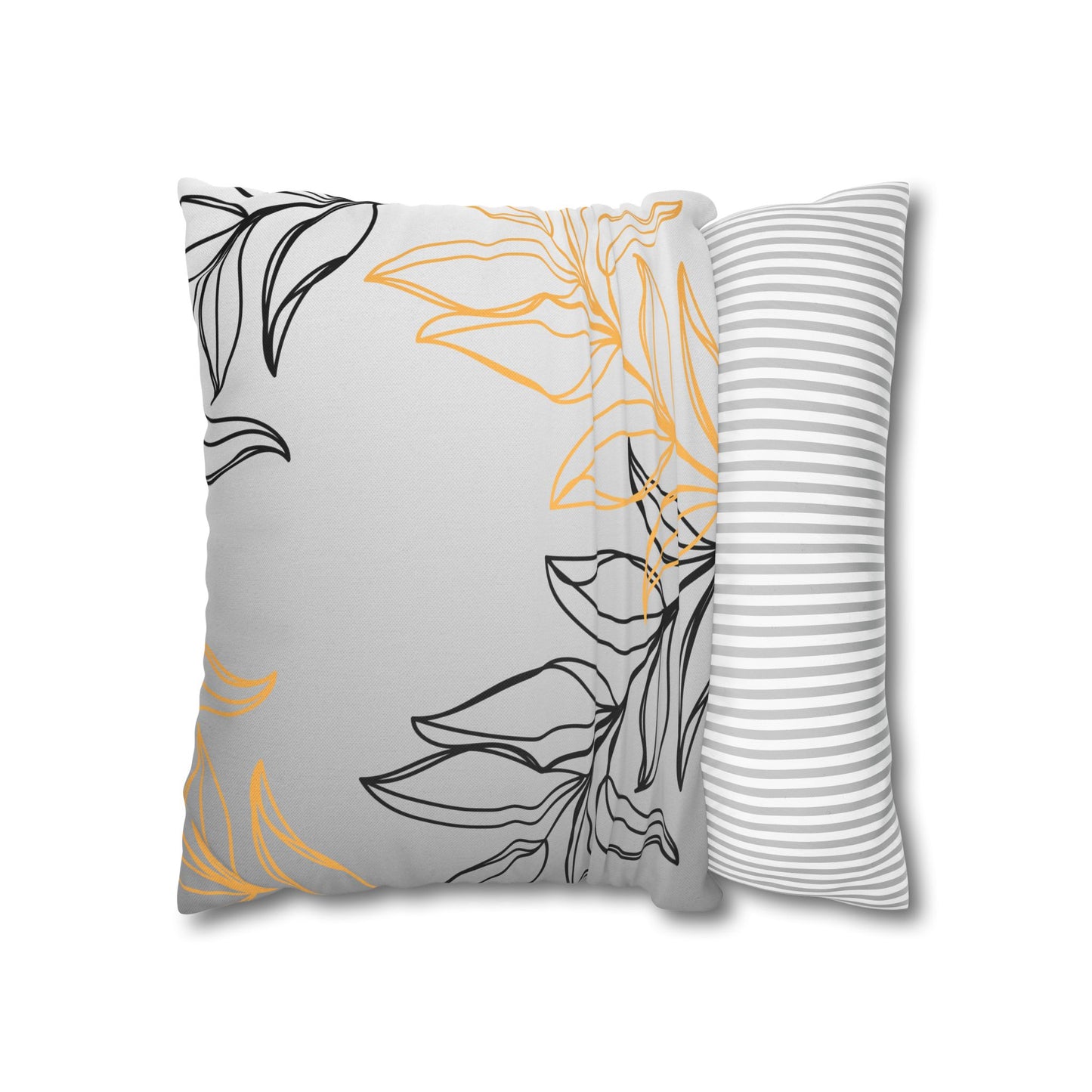 Chic Floral Square Pillowcase, Home Decor, Throw Pillow, Gift for Her, Living Room Accent, Modern Design, Cozy Home Accessories