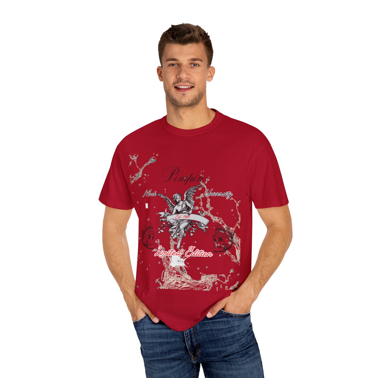 Limited Edition Garment-Dyed Unisex T-shirt with Vintage Angels Design, Casual Streetwear, Unique Gift for Birthdays, Artistic Style, [...]