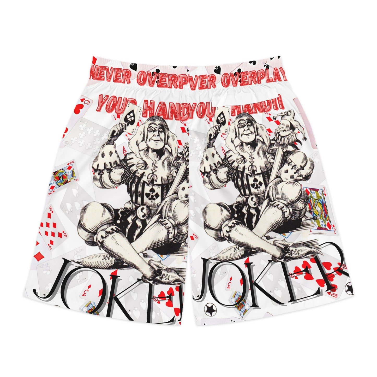 Joker Graphic Men's Jogger Shorts, Casual Summer Shorts, Playful Streetwear, Gift for Gamers, Comfortable Activewear