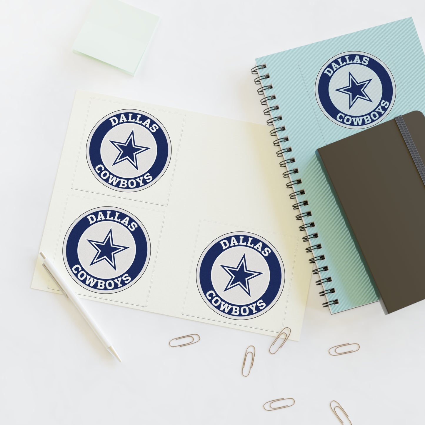 Dallas Cowboys Sticker Sheets, Team Fan Art, NFL Decor, Sports Gifts, Planner Stickers, Scrapbooking Supplies