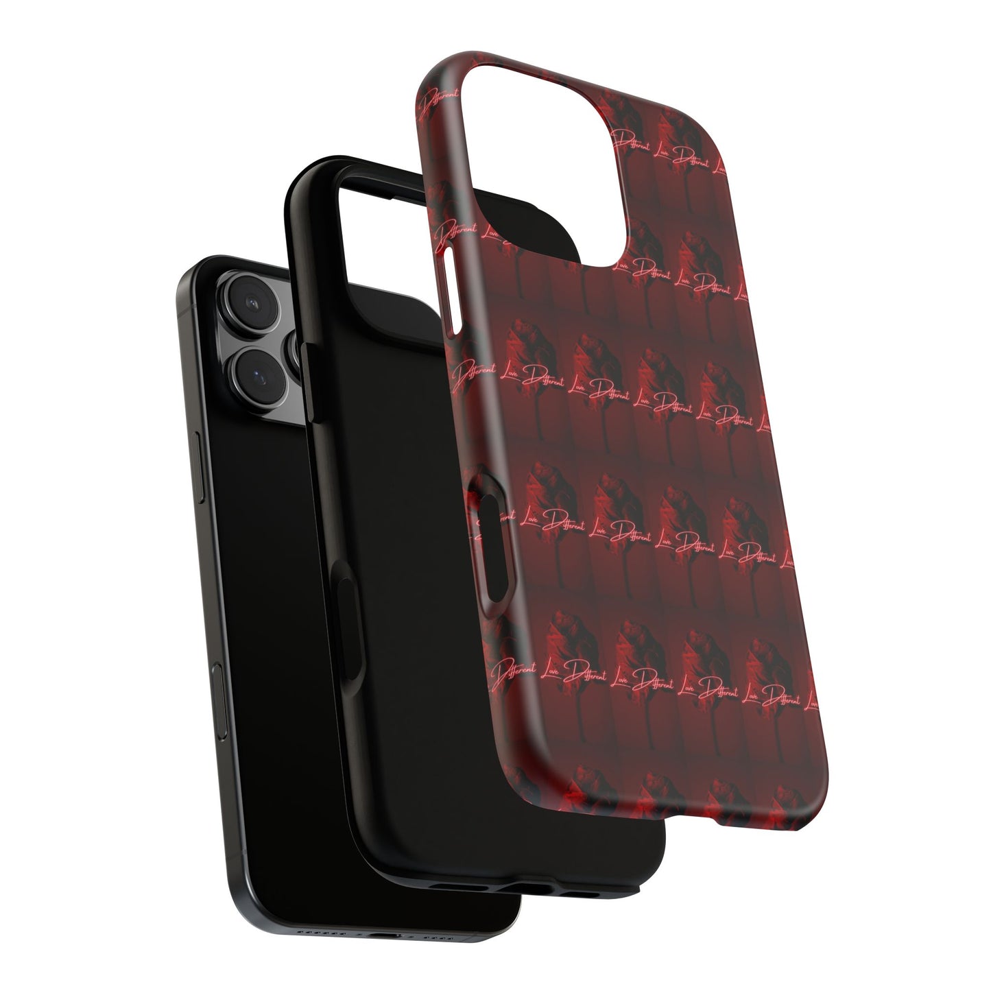 Red Patterned Phone Case | Tough Cases for Stylish Protection, Trendy Cell Cover, Unique Gifts for Tech Lovers, Modern Design