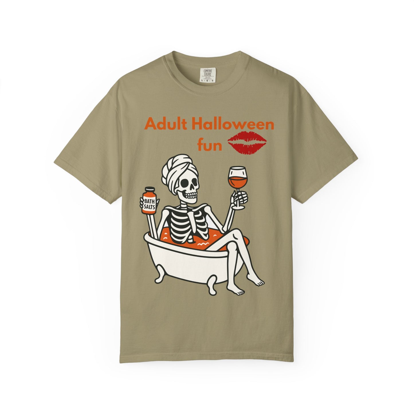 Halloween Skeleton Tee, Unisex Halloween T-shirt, Adult Fun Shirt, Funny Halloween Gift, Spooky Chill Vibes