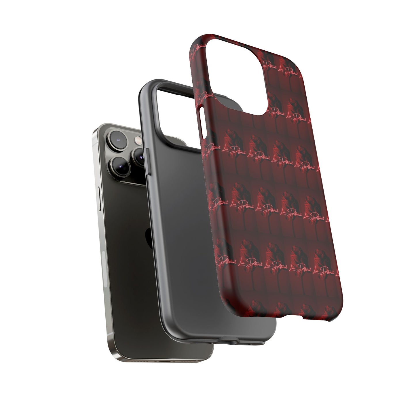 Red Patterned Phone Case | Tough Cases for Stylish Protection, Trendy Cell Cover, Unique Gifts for Tech Lovers, Modern Design