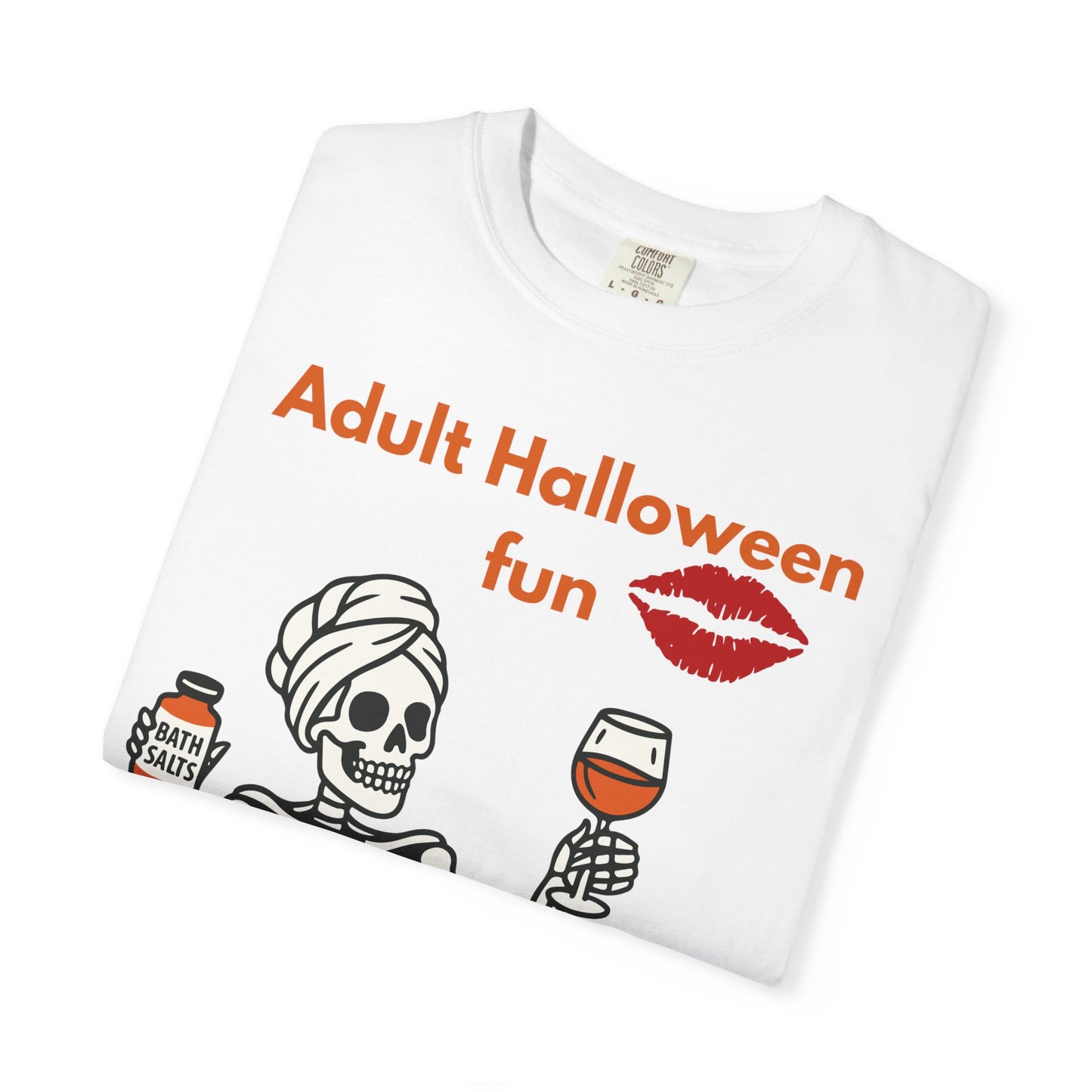 Halloween Skeleton Tee, Unisex Halloween T-shirt, Adult Fun Shirt, Funny Halloween Gift, Spooky Chill Vibes