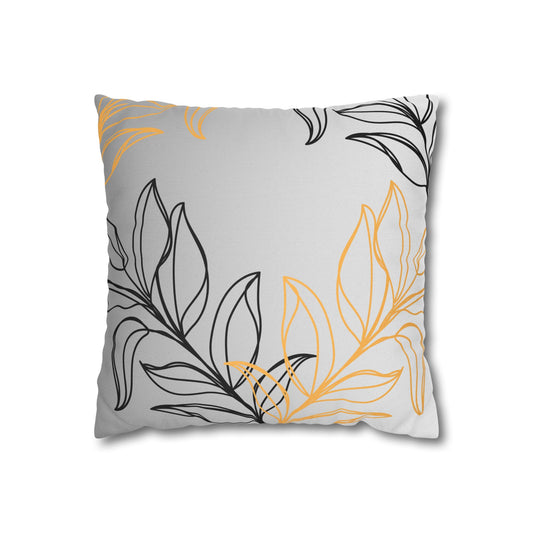 Chic Floral Square Pillowcase, Home Decor, Throw Pillow, Gift for Her, Living Room Accent, Modern Design, Cozy Home Accessories