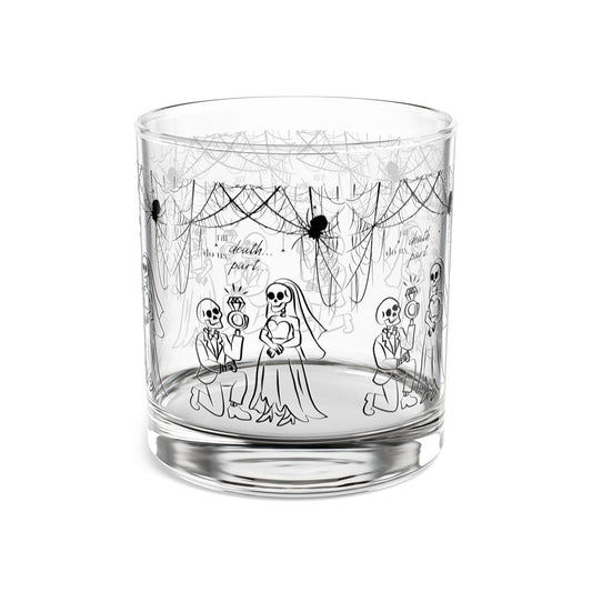 Unique Dia de los Muertos Rocks Glass, 10oz | Perfect for Halloween, Wedding Toasts, or Day of the Dead Celebrations, Gift for Him/Her