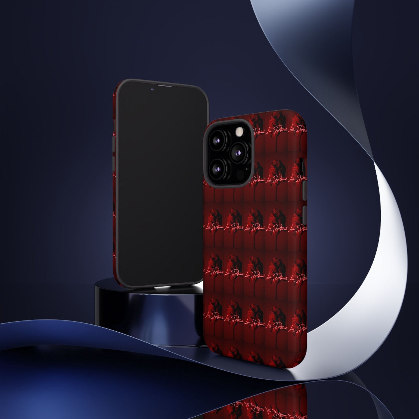 Red Patterned Phone Case | Tough Cases for Stylish Protection, Trendy Cell Cover, Unique Gifts for Tech Lovers, Modern Design