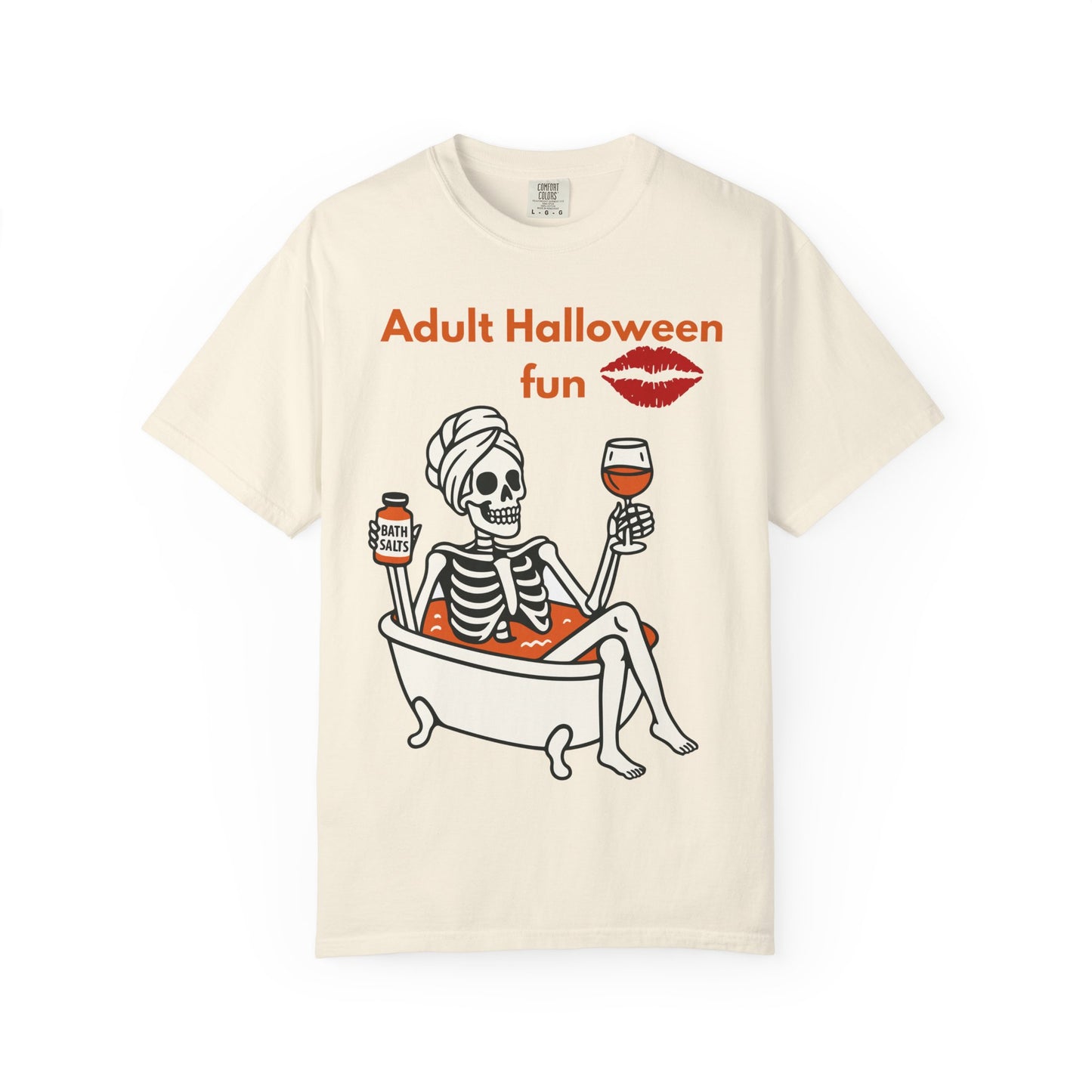 Halloween Skeleton Tee, Unisex Halloween T-shirt, Adult Fun Shirt, Funny Halloween Gift, Spooky Chill Vibes