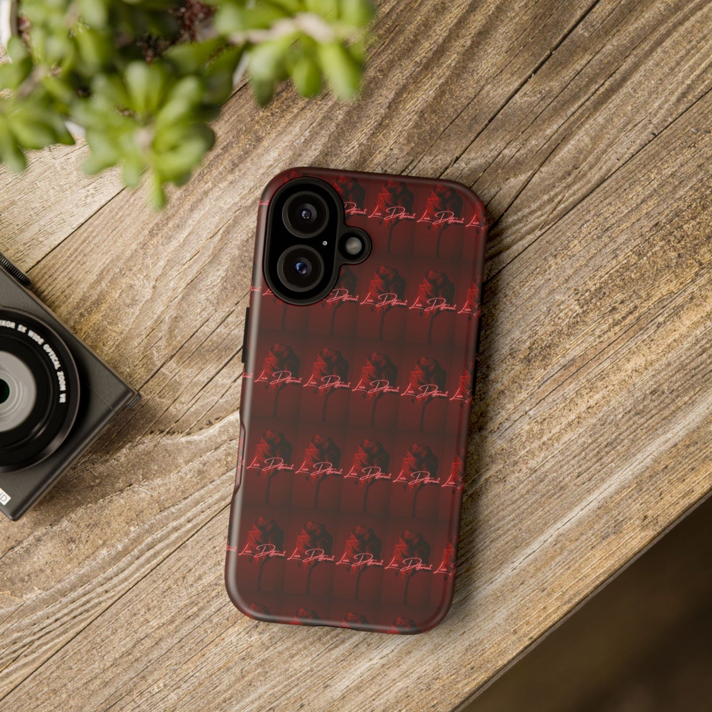 Red Patterned Phone Case | Tough Cases for Stylish Protection, Trendy Cell Cover, Unique Gifts for Tech Lovers, Modern Design