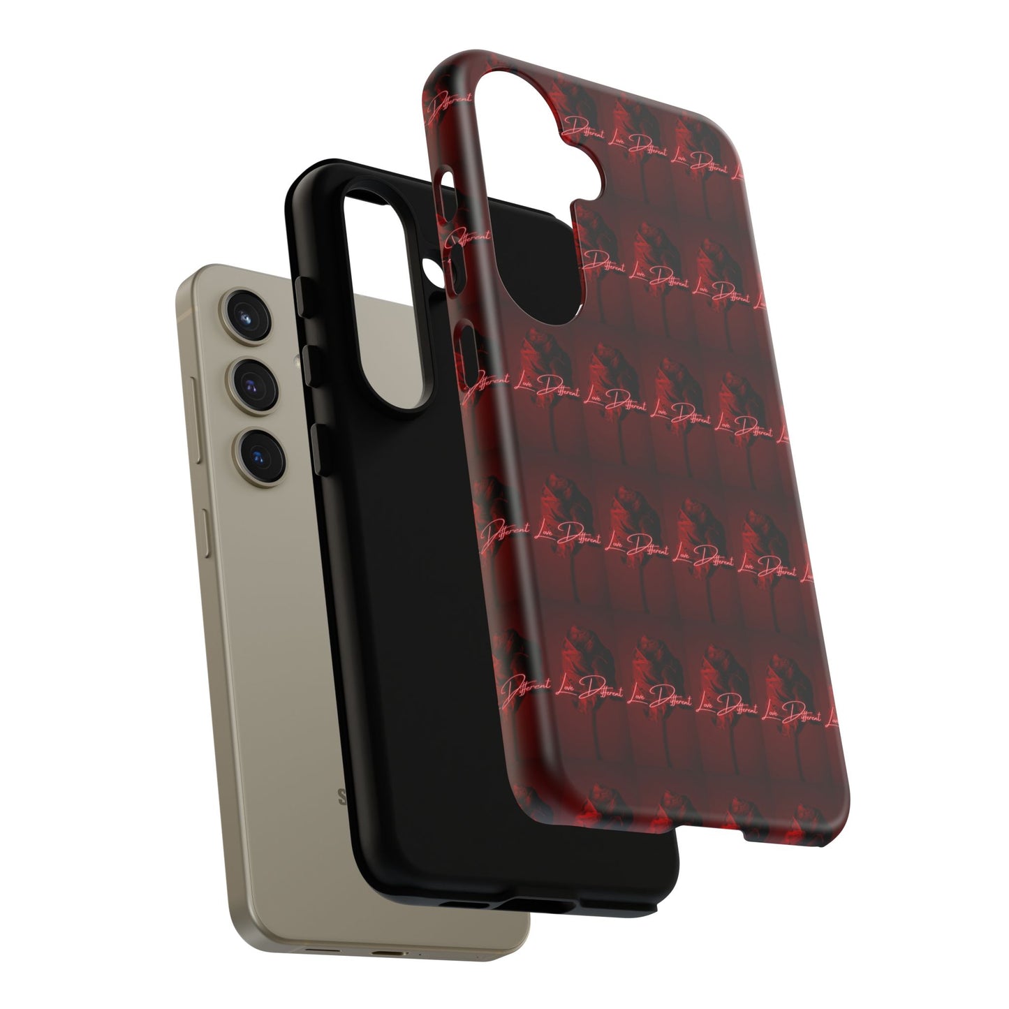 Red Patterned Phone Case | Tough Cases for Stylish Protection, Trendy Cell Cover, Unique Gifts for Tech Lovers, Modern Design