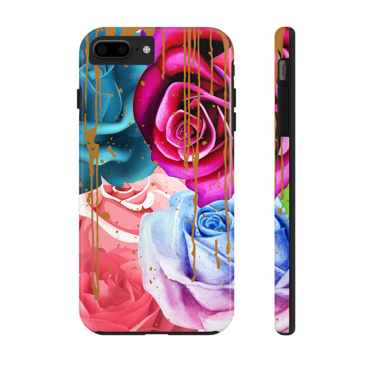 Colorful Floral Tough Phone Cases for Women, Durable Phone Cover, Gift for Her, Trendy Phone Accessories, Flower Design Phone Case
