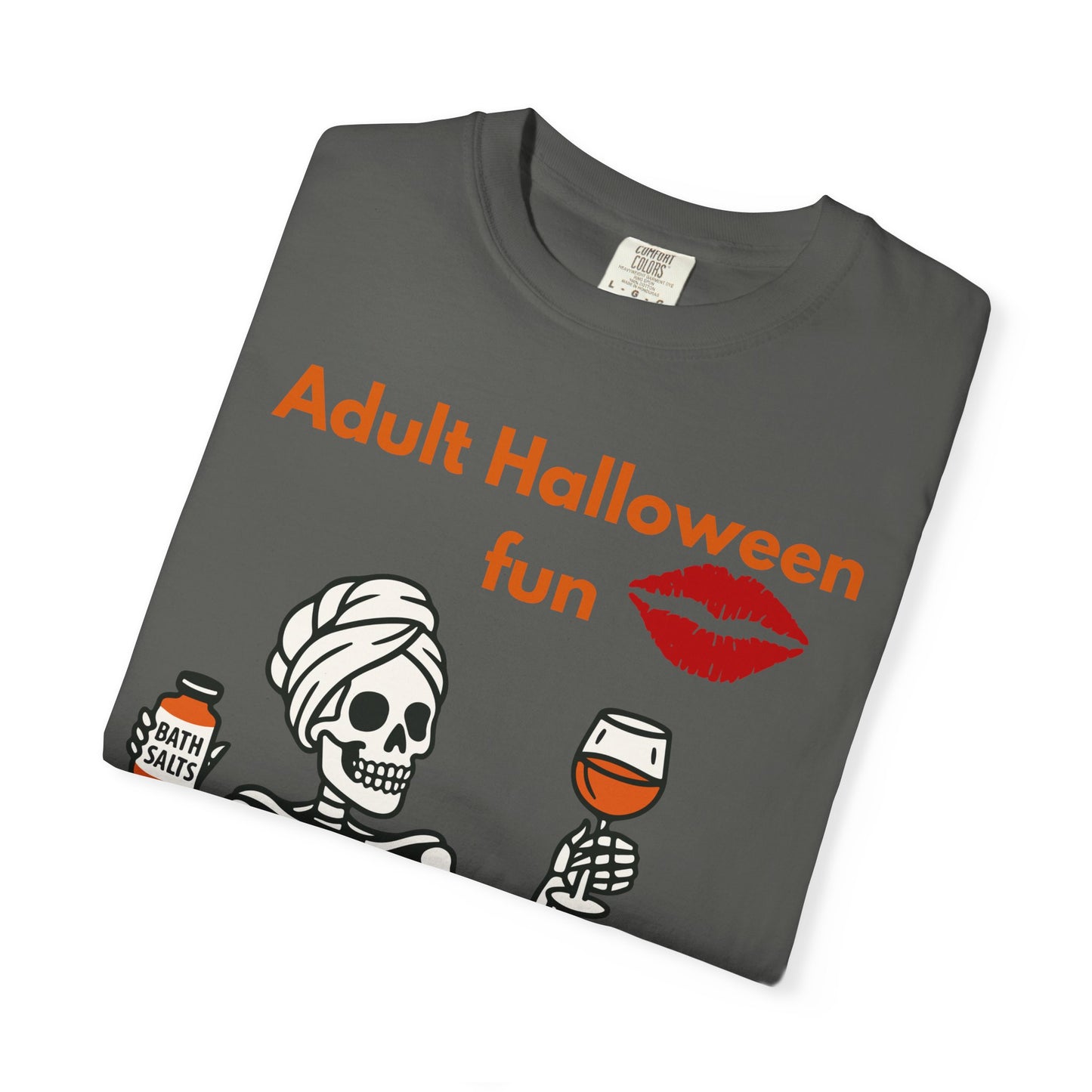 Halloween Skeleton Tee, Unisex Halloween T-shirt, Adult Fun Shirt, Funny Halloween Gift, Spooky Chill Vibes