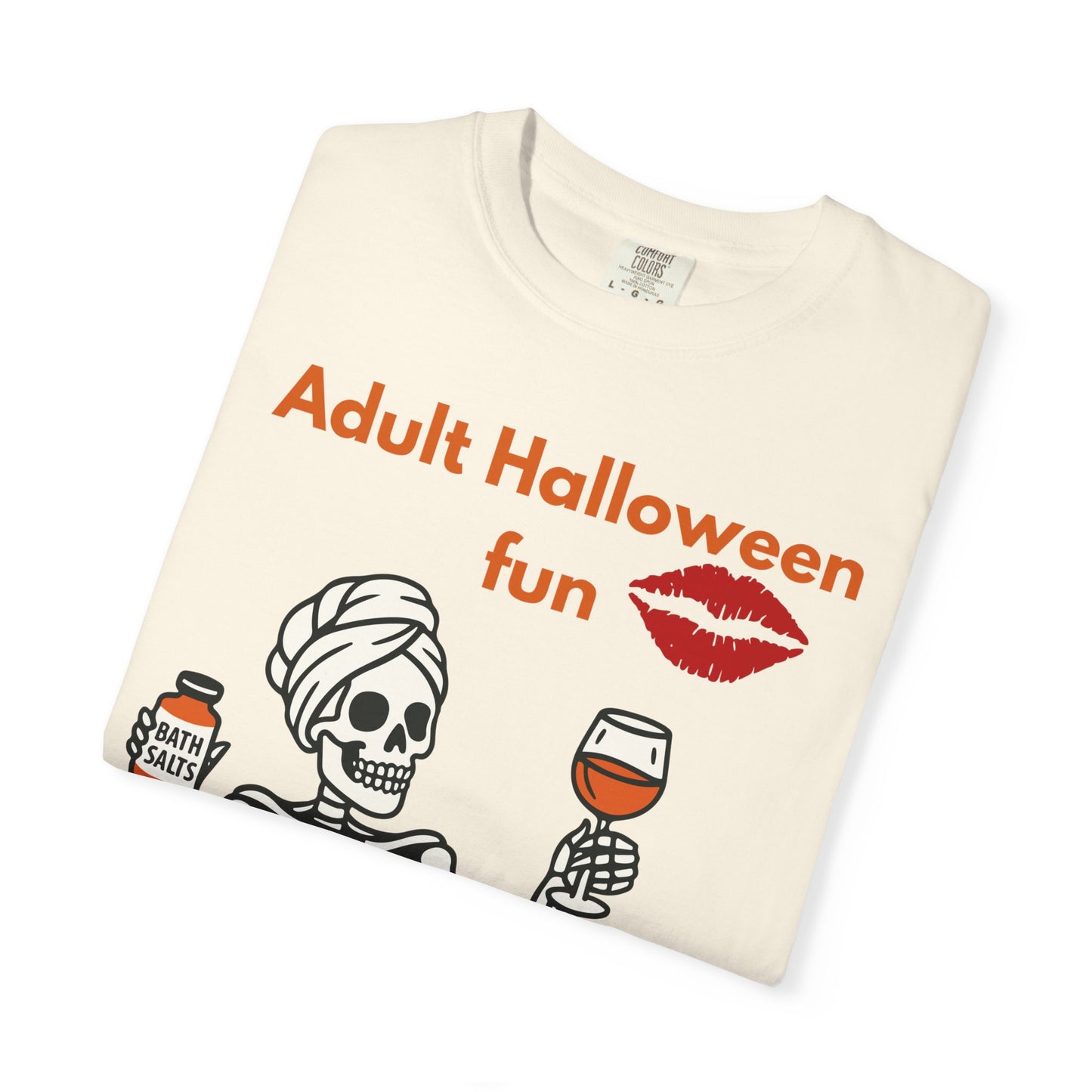 Halloween Skeleton Tee, Unisex Halloween T-shirt, Adult Fun Shirt, Funny Halloween Gift, Spooky Chill Vibes