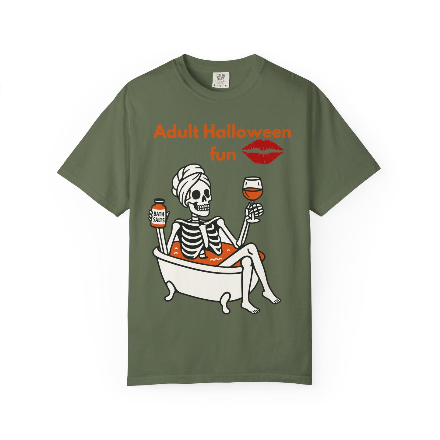 Halloween Skeleton Tee, Unisex Halloween T-shirt, Adult Fun Shirt, Funny Halloween Gift, Spooky Chill Vibes