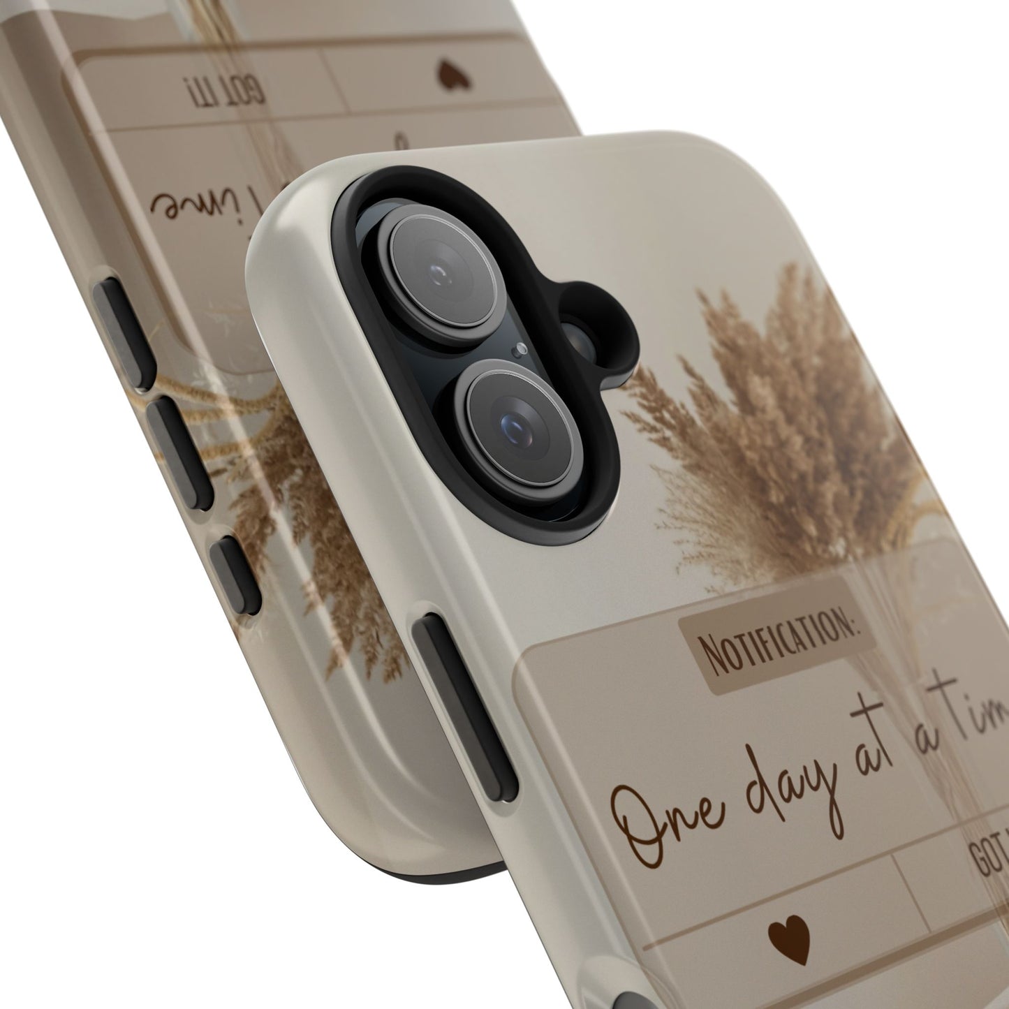 Motivational Tough Phone Cases - One Day at a Time, Durable Cases for Daily Inspiration, Gift for Students and Professionals