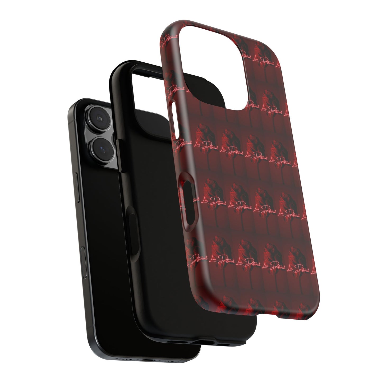 Red Patterned Phone Case | Tough Cases for Stylish Protection, Trendy Cell Cover, Unique Gifts for Tech Lovers, Modern Design