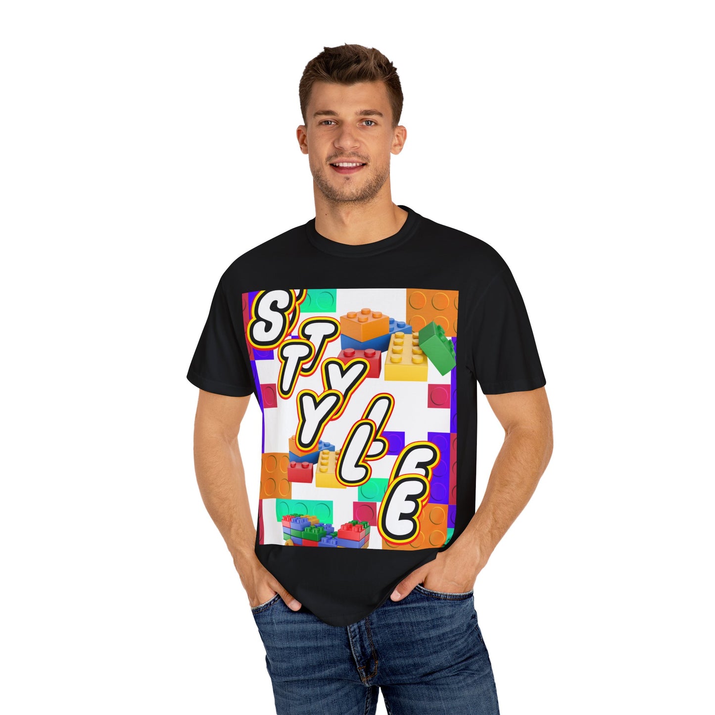 Colorful Youthful T-shirt with Playful STYLE Design, Casual Wear, Gift for Friends, Summer Outfits, Fun Fashion Tee