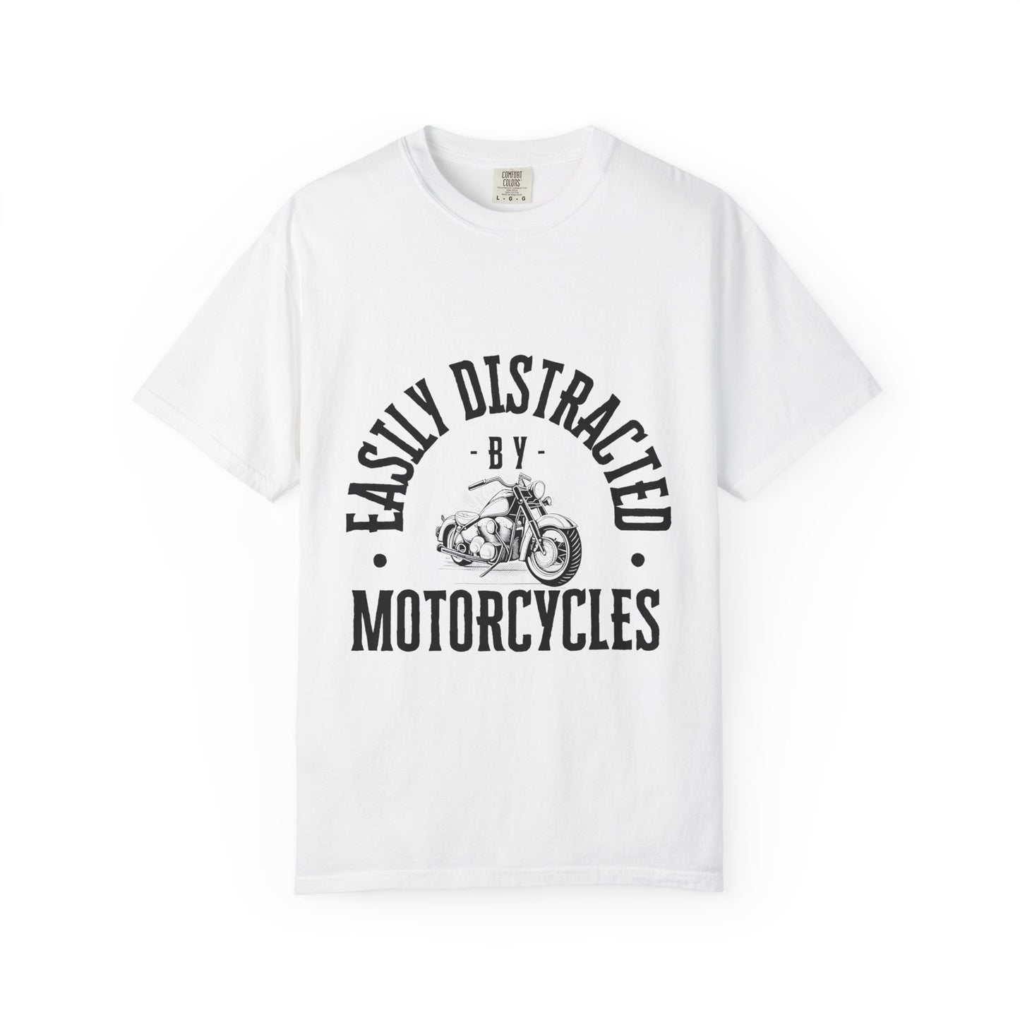 Easily Distracted by Motorcycles T-Shirt for Motorcycle Lovers, Perfect Gift for Riders, Father's Day, Casual Wear, Birthday Gift