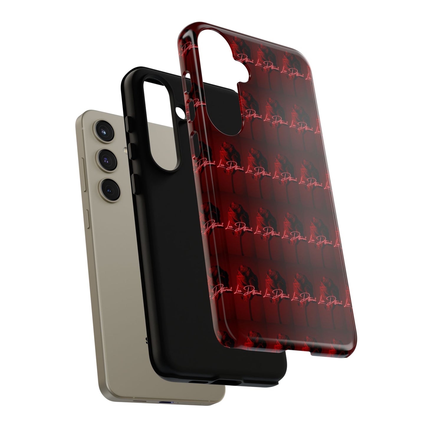 Red Patterned Phone Case | Tough Cases for Stylish Protection, Trendy Cell Cover, Unique Gifts for Tech Lovers, Modern Design