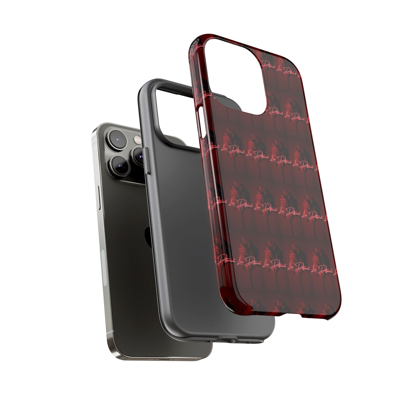 Red Patterned Phone Case | Tough Cases for Stylish Protection, Trendy Cell Cover, Unique Gifts for Tech Lovers, Modern Design