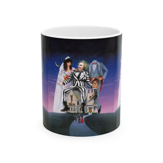 Beetlejuice-Themed Ceramic Mug, Halloween Coffee Cup, Gift for Movie Lovers, Fun Drinkware for Parties, 11oz or 15oz