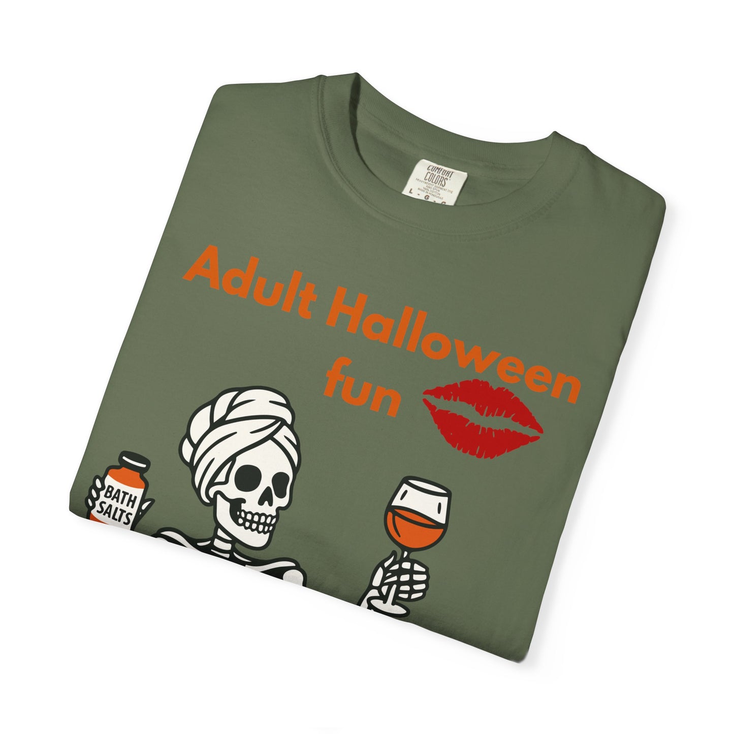 Halloween Skeleton Tee, Unisex Halloween T-shirt, Adult Fun Shirt, Funny Halloween Gift, Spooky Chill Vibes