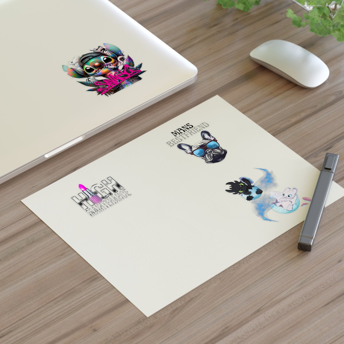 Vibrant Sticker Sheets for Fun Personalization, High Maintenance, Mans Best Friend, Cute Decor, Gifts, DIY Projects