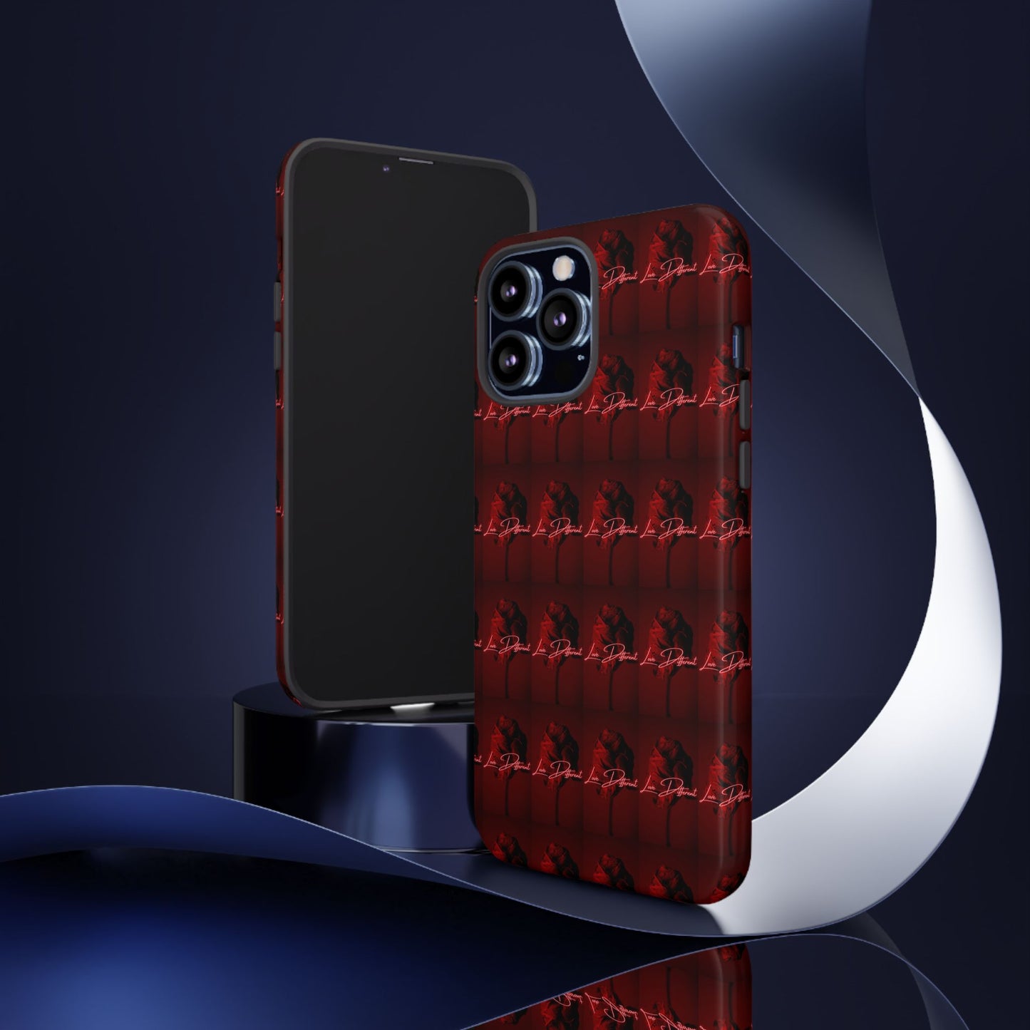 Red Patterned Phone Case | Tough Cases for Stylish Protection, Trendy Cell Cover, Unique Gifts for Tech Lovers, Modern Design